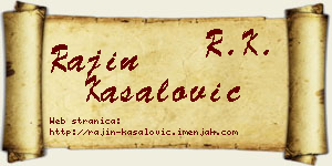 Rajin Kasalović vizit kartica